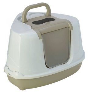 Moderna FLIP CAT Corner - кутовий закритий туалет для кішок - Рожевий Petmarket