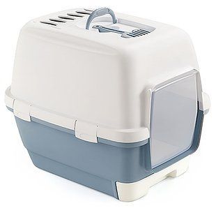 Stefanplast CATHY Clever & Smart - закритий туалет з висувним піддоном для кішок - 58х45х48 см, Сірий Petmarket