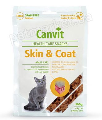 Canvit SKIN & COAT - лакомство для здоровья кожи и шерсти кошек - 100 г Petmarket