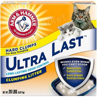 Arm&Hammer ULTRA LAST - комкующийся наполнитель для кошачьего туалета, ароматизированный - 18,14 кг Petmarket