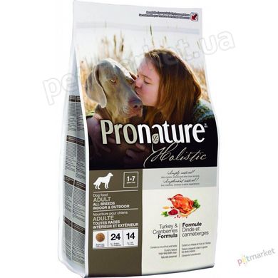 Pronature Holistic INDOOR & OUTDOOR Turkey & Cranberries - холистик корм для собак всех пород (индейка/клюква) - 13,6 кг Petmarket