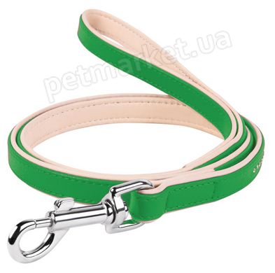 Collar BRILLIANCE - кожаный поводок со стразами для собак (один ряд стразов) - Зелёный % РАСПРОДАЖА Petmarket