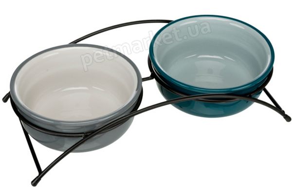 Trixie Bowl Set керамічні миски на підставці для собак та котів - 250 мл х 2 шт. Petmarket
