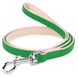 Collar BRILLIANCE - кожаный поводок со стразами для собак (один ряд стразов) - Зелёный % РАСПРОДАЖА