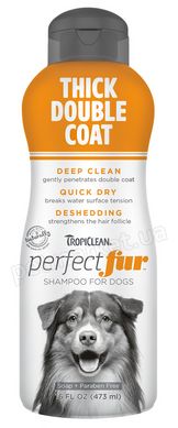 TropiClean Perfect Fur Thick Double Coat - шампунь для собак с густой шерстью Petmarket