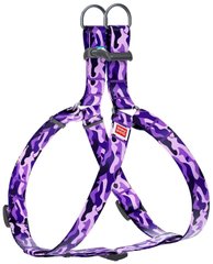 Collar Waudog КАМО - нейлонова шлея для собак - M, Фіолетовий Petmarket