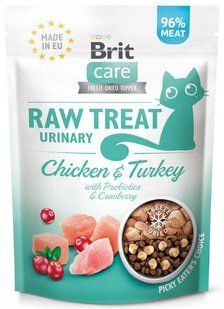 Brit Care Raw Treat Urinary Freeze-dried - беззерновое лакомство для кошек (курица/индейка) Petmarket