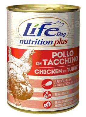 LifeDog Nutrition Plus CHICKEN & TURKEY - консерви для собак (курка/індичка) - 400 г Petmarket