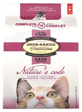 Oven-Baked Nature’s Code Chicken - беззерновой корм для кошек и котят (курица) - 4,54 кг Petmarket