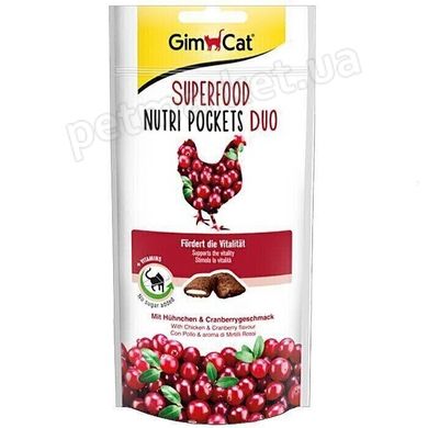 Gimpet SUPERFOOD Nutri Pockets Chicken & Cranberry - лакомство для кошек (курица/клюква) Petmarket