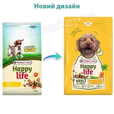 Happy Life ADULT with Chicken - корм для собак всіх порід (курка) - 12.5 кг Petmarket