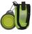 Dexas BOTTLEPOCKET WITH TRAVEL CUP - сумка для води і аксесуарів зі складною мискою - Зелений Petmarket