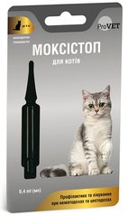 ProVet МОКСІСТОП антигельмінтик краплі на холку для котів до 4 кг Petmarket