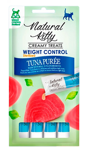 Natural Kitty Fuctional Creamy Treat Tuna Puree Weight Control/Sterilised - кремові ласощі для контролю ваги/для стерилізованих котів (пюре з тунця) Petmarket