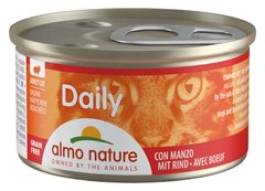 Almo Nature Daily Говядина - влажный корм для кошек, кусочки - 85 г Petmarket