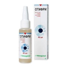 Vetoquinol ОТІФРІ - гігієнічний лосьйон для вух собак і кішок - 60 мл Petmarket