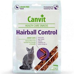 Canvit HAIRBALL CONTROL - лакомство для выведения шерсти из ЖКТ кошек - 100 г Petmarket