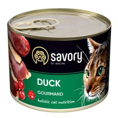 Savory Gourmand Duck - Утка - влажный корм для привередливых котов - 400 г Petmarket