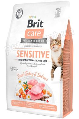 Brit Care SENSITIVE Healthy Digestion & Delicate Taste - беззерновой корм для кошек с чувствительным пищеварением - 7 кг Petmarket