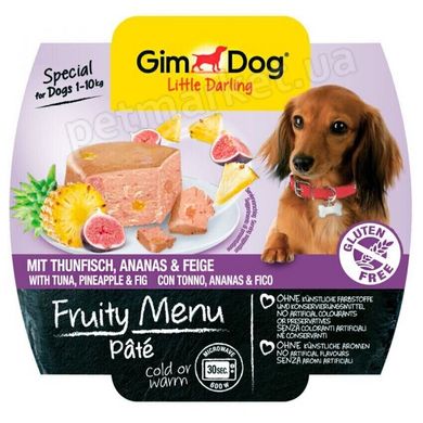 GimDog Little Darling FRUITY MENU - Паштет з тунцем, інжиром і ананасом - консерви для собак % - 100 г Petmarket