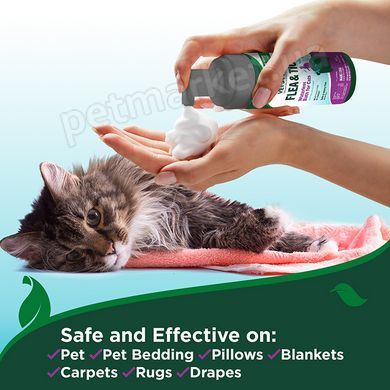 Vet`s Best Flea & Tick Waterless Bath for CATS - Ветс Бест - миюча піна для котів від комах з ароматом бавовни і спецій - 147 мл Petmarket