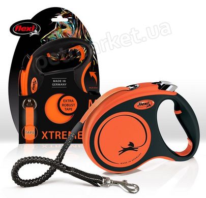 Flexi XTREME S - поводок-рулетка с лентой для собак до 20 кг % Petmarket