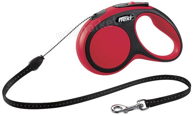 Flexi New COMFORT Cord - тросовый поводок-рулетка для собак до 20 кг - M, Синий % РАСПРОДАЖА Petmarket