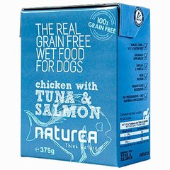Naturea Real Grain Free Wetfood CHICKEN, TUNA & SALMON - консервы для собак (курица/тунец/лосось) - 375 г Petmarket