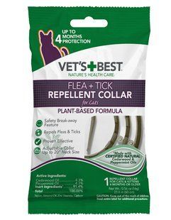Vet`s Best Flea Tick Repellent Collar - Ветс Бест - ошейник от блох и клещей для кошек - 60 см Petmarket