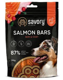 Savory Bars With Salmon - Джерки Сейвори Барс - лакомство для собак с лососем - 100 г Petmarket