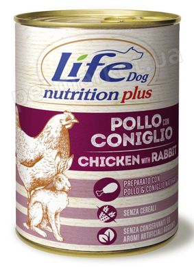 LifeDog Nutrition Plus CHICKEN & RABBIT - консерви для собак (курка/кролик) - 400 г Petmarket