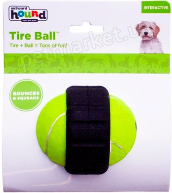 Outward Hound Tire Ball - Теннисный Мяч - игрушка для собак, 9 см Petmarket