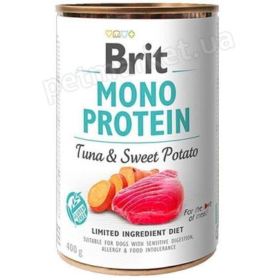 Brit MONO PROTEIN Tuna & Sweet Potato - консерви для собак (тунець/солодка картопля) - 400 г х12 шт Petmarket