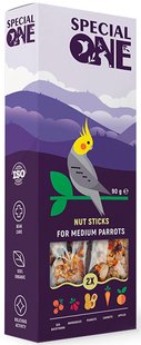 Special One Nut Sticks - горіхові ласощі для середніх папуг, 90 г Petmarket