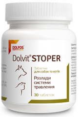 Dolfos DolVit Stoper добавка для лікування діареї у собак та котів - 30 табл. Petmarket