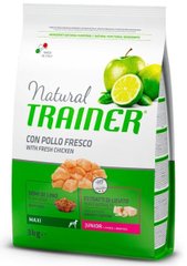 Trainer Natural Junior MAXI - корм для щенков крупных пород от 8 до 24 мес. (курица) - 12 кг Petmarket