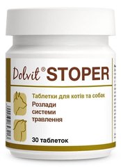 Dolfos DOLVIT STOPER - Долвіт Стопер - добавка для лікування діареї у собак і кішок - 30 табл. Petmarket