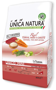 Gheda Unica Natura Unico Mini Venison Rice & Carrots - корм для собак мелких пород (оленина, рис и морковь) Petmarket