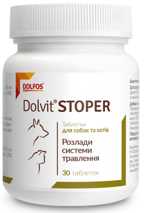 Dolfos DolVit Stoper добавка для лечения диареи у собак и кошек - 30 табл. Petmarket