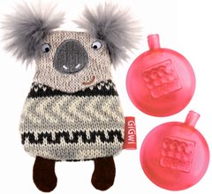 GiGwi Plush Friendz Коала - мягкая игрушка с заменяемыми пищалками для собак, 10 см Petmarket