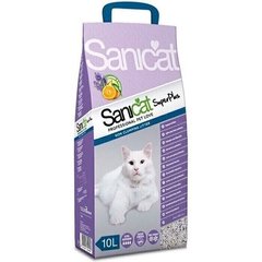 Sanicat SUPER PLUS Non Clumping - впитывающийся наполнитель для кошек (аромат лаванды и апельсина) - 10 л Petmarket