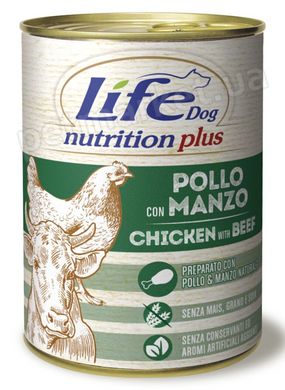 LifeDog Nutrition Plus CHICKEN & BEEF - консерви для собак (курка/яловичина) - 400 г Petmarket
