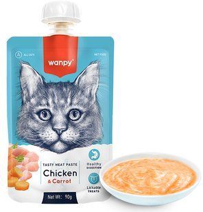 Wanpy Chicken & Carrot - Крем-пюре з куркою та морквою для котів Petmarket