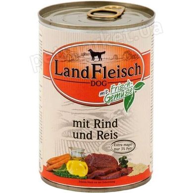 LandFleisch MIT RIND & REIS - консервы для собак (говядина/рис/овощи) - 800 г % Petmarket