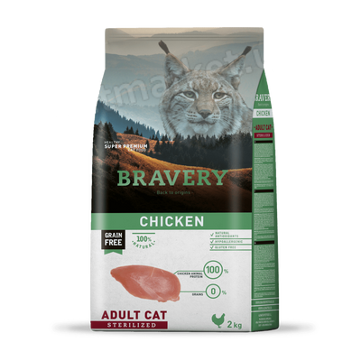 Bravery Chicken Sterilized корм для стерилізованих котів (курка), 7 кг Petmarket