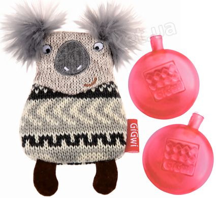 GiGwi Plush Friendz Коала - мягкая игрушка с заменяемыми пищалками для собак, 10 см Petmarket