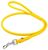 Collar WauDog GLAMOUR - шкіряний круглий поводок для собак - 183 см/13 мм Жовтий Petmarket