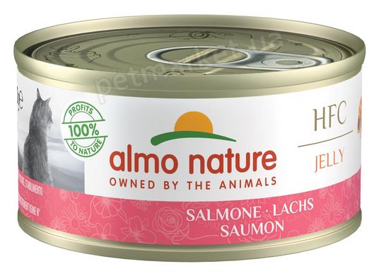 Almo Nature HFC Jelly Лосось в желе - влажный корм для кошек, 70 г Petmarket