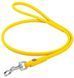 Collar WauDog GLAMOUR - шкіряний круглий поводок для собак - 183 см/10 мм Жовтий Petmarket