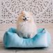 Harley and Cho DREAMER Velour Blue - лежанка для собак і котів - XS 50x40 см %